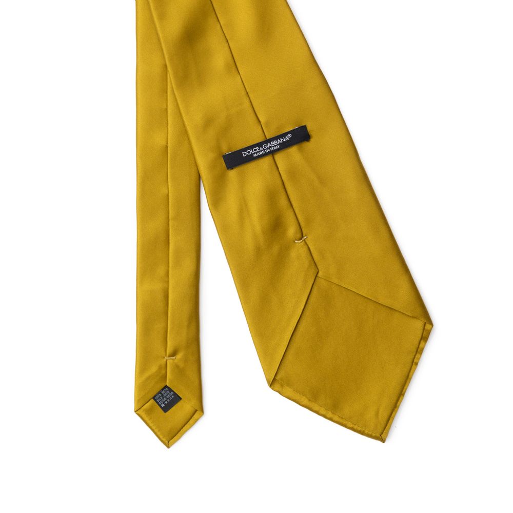 Dolce & Gabbana Yellow Silk Tie - ClickThatClicks 