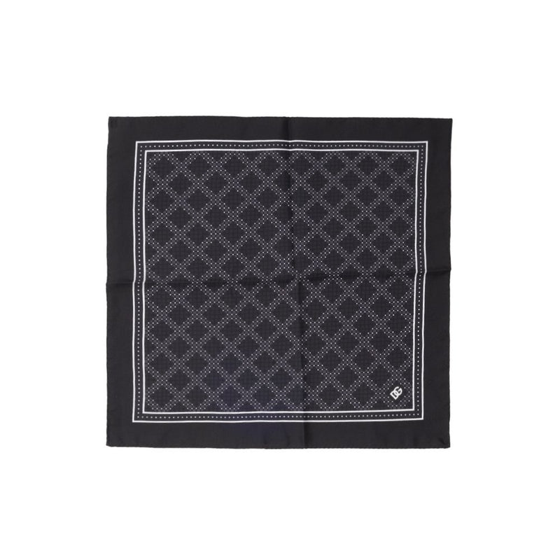 Dolce & Gabbana Black Silk Pocket Square