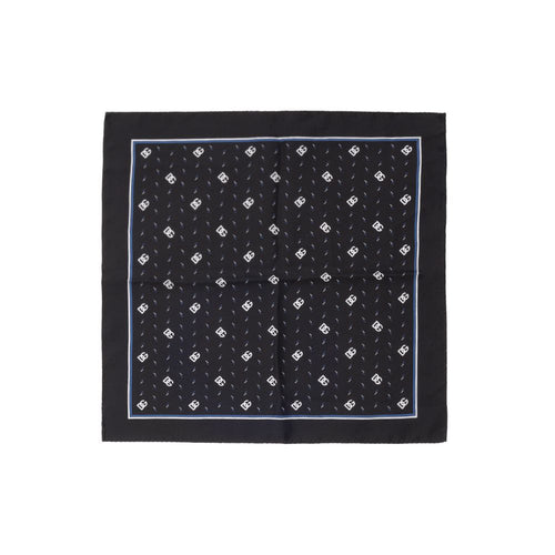 Dolce & Gabbana Black Silk Pocket Square - ClickThatClicks 