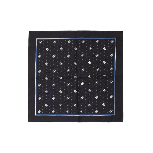 Dolce & Gabbana Black Silk Pocket Square - ClickThatClicks 