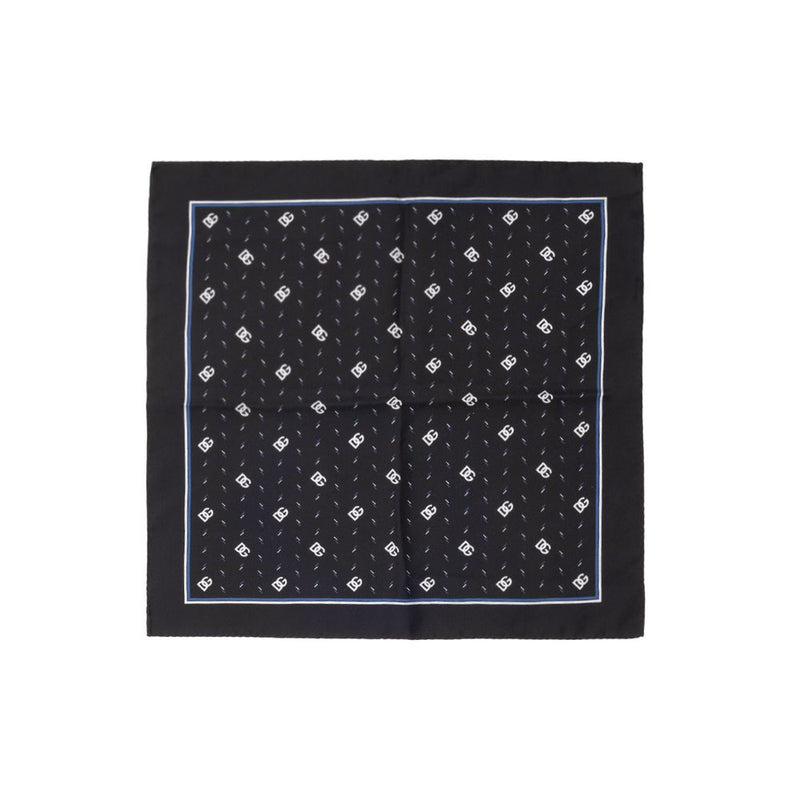 Dolce & Gabbana Black Silk Pocket Square