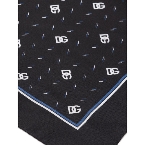 Dolce & Gabbana Black Silk Pocket Square - ClickThatClicks 