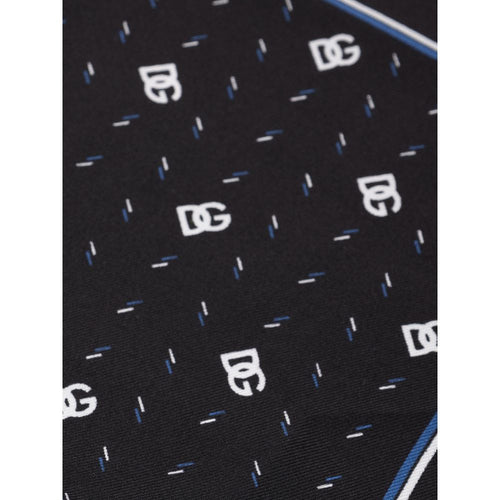 Dolce & Gabbana Black Silk Pocket Square - ClickThatClicks 