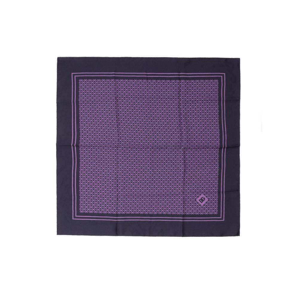 Dolce & Gabbana Purple Silk Pocket Square - ClickThatClicks 