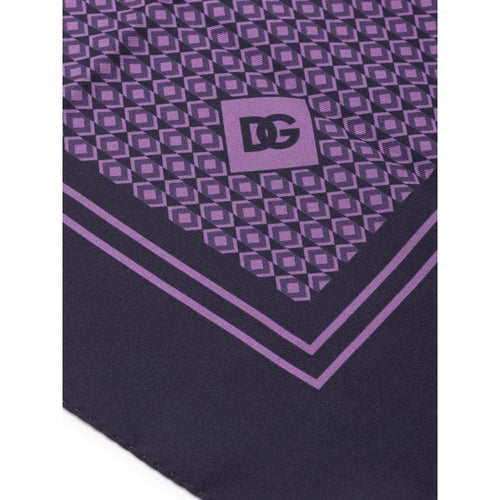 Dolce & Gabbana Purple Silk Pocket Square - ClickThatClicks 