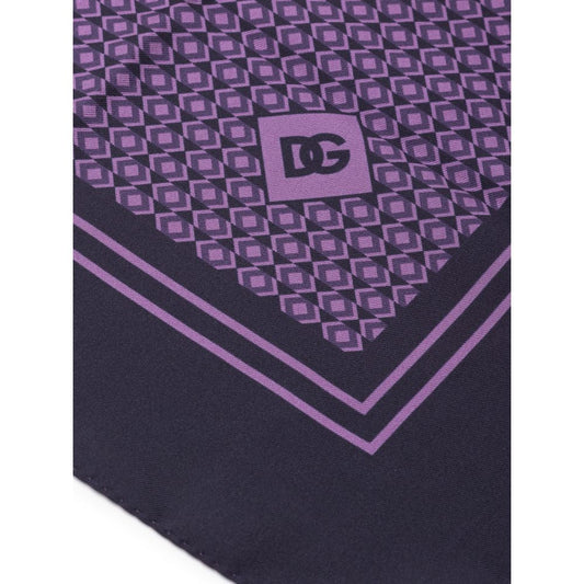 Dolce & Gabbana Purple Silk Pocket Square - ClickThatClicks 
