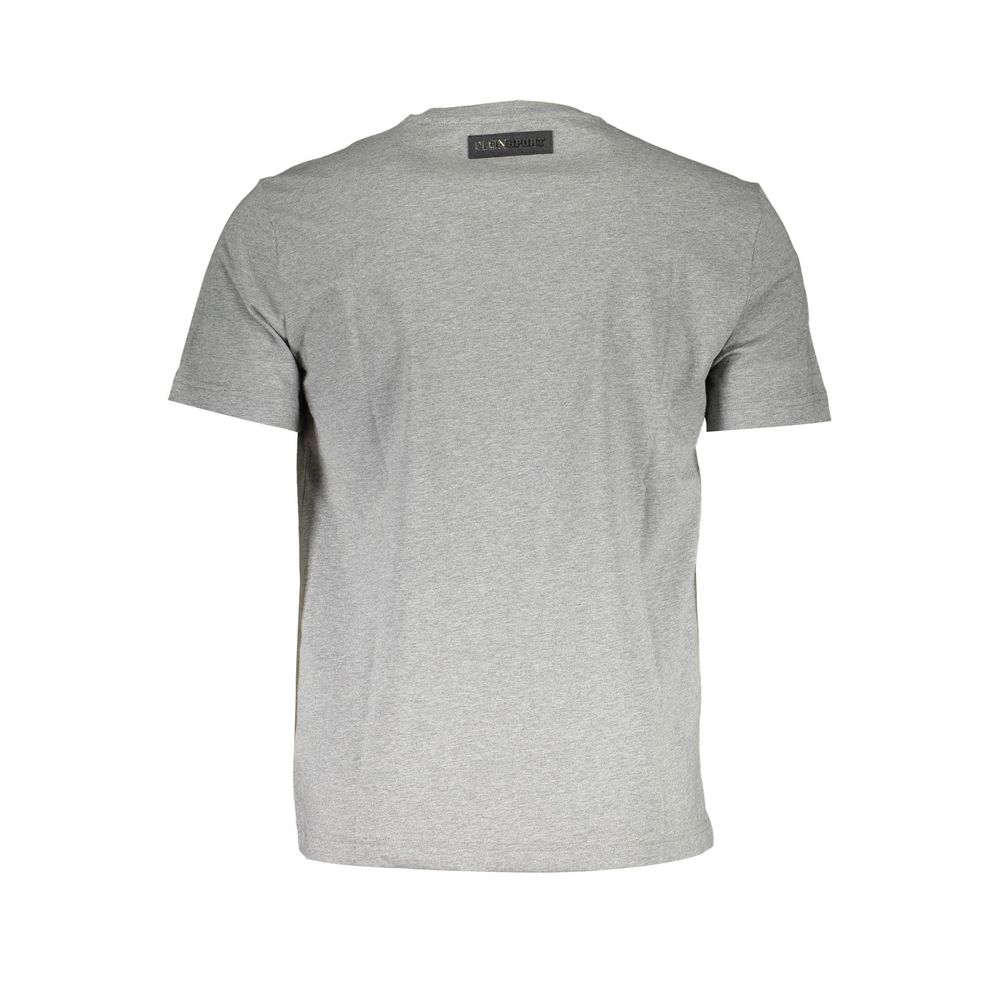 Plein Sport Grey Cotton Men T-Shirt - ClickThatClicks 