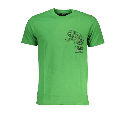 Cavalli Class Verde Cotton Men T-Shirt - ClickThatClicks 