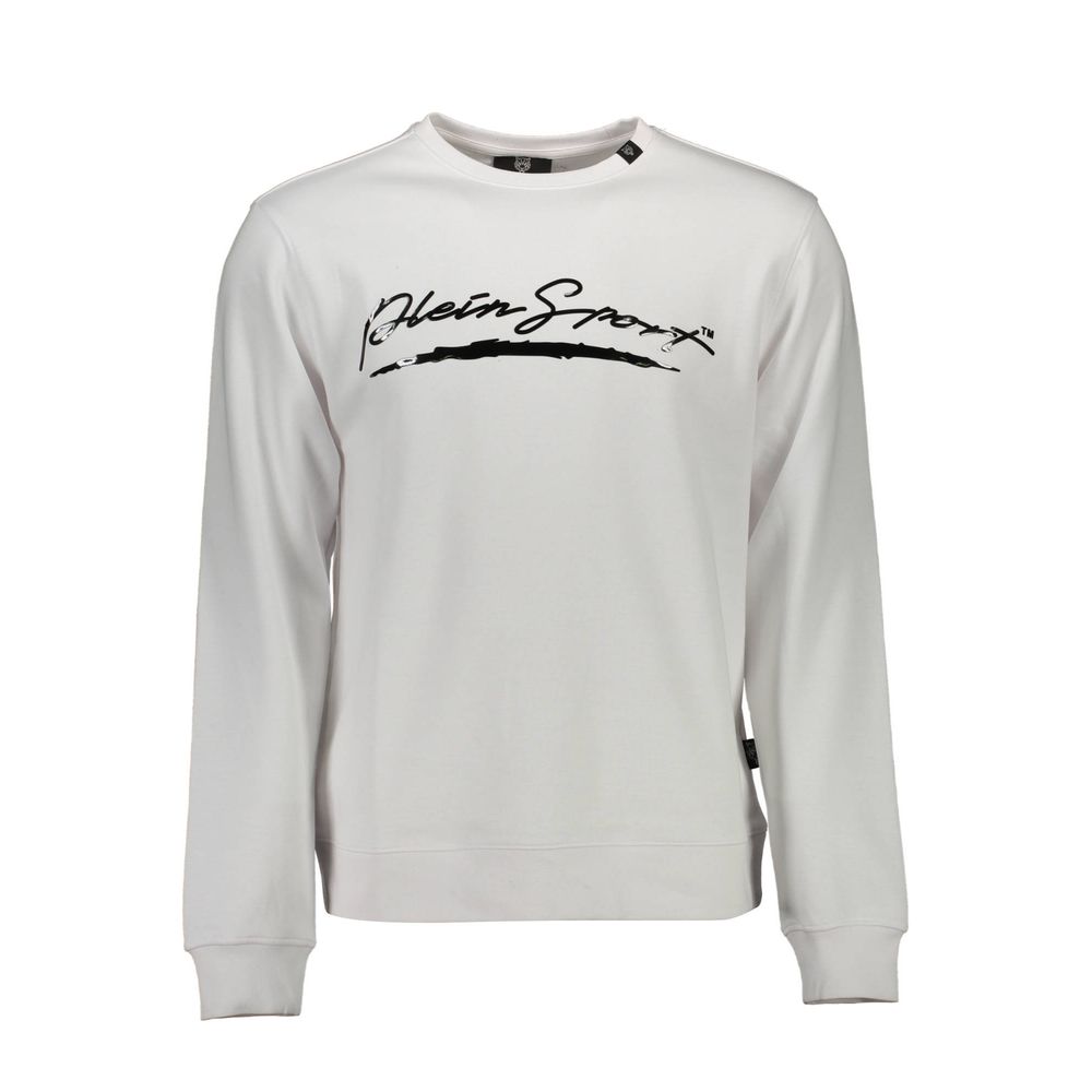 Plein Sport Bianco Cotton Mens Sweatshirt - ClickThatClicks 
