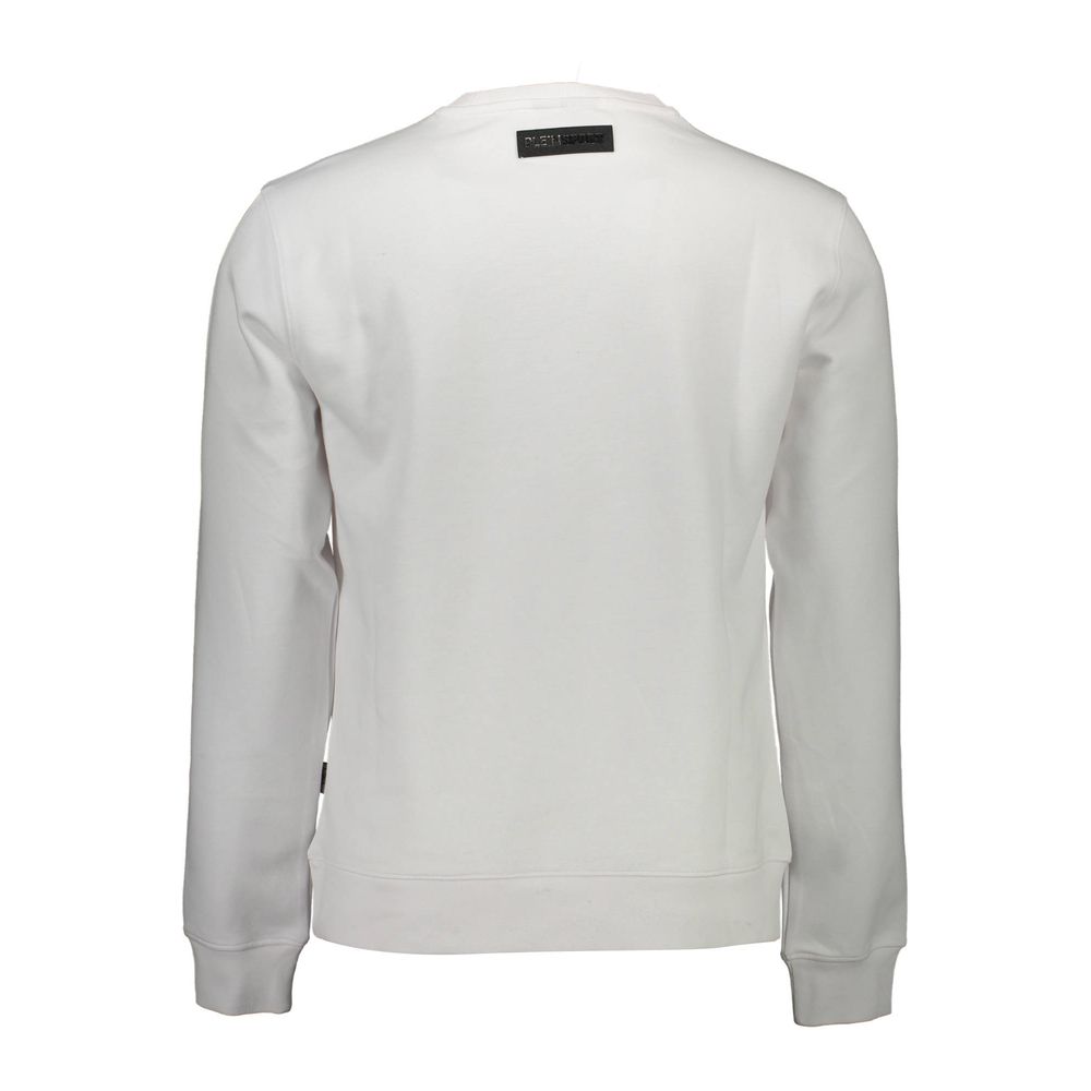 Plein Sport Bianco Cotton Mens Sweatshirt - ClickThatClicks 