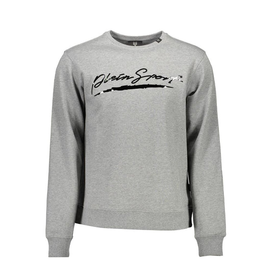 Plein Sport Grigio Cotton Men Sweatshirt - ClickThatClicks 