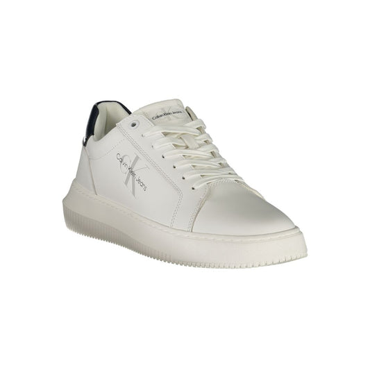 Calvin Klein Bianco Leather Men Sneaker - ClickThatClicks 