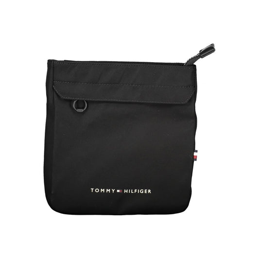 Tommy Hilfiger Black Polyester Men's Shoulder Bag - ClickThatClicks 