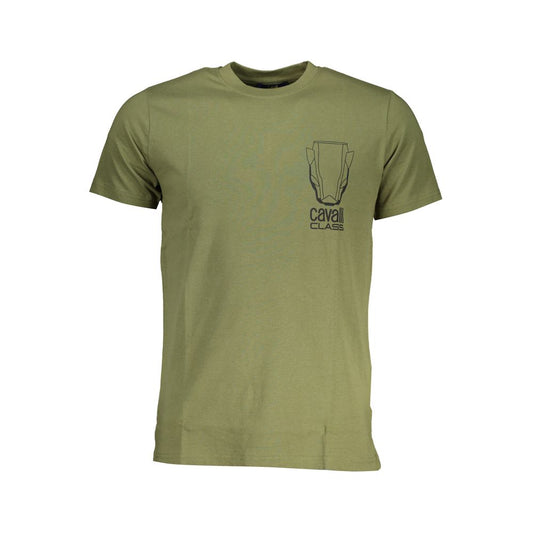 Cavalli Class Verde Cotton Men T-Shirt - ClickThatClicks 