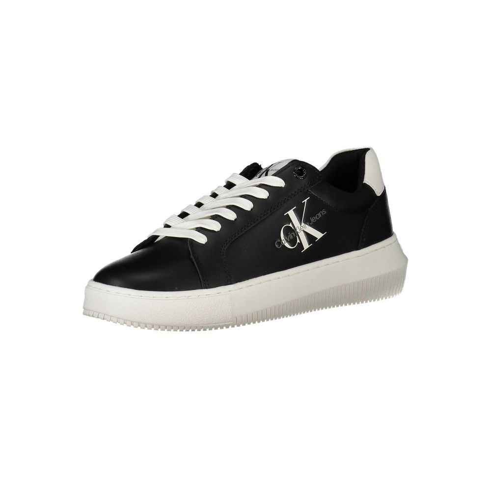 Calvin Klein Black Leather Women Sneaker - ClickThatClicks 
