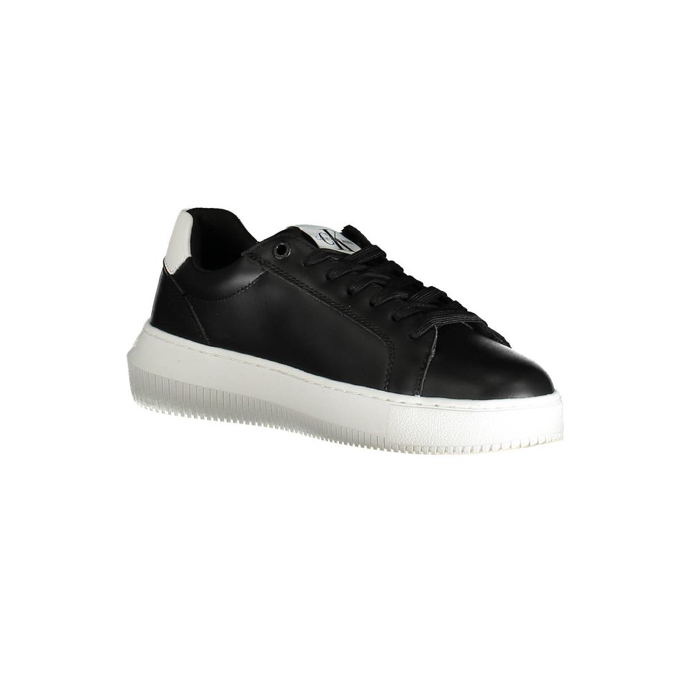 Calvin Klein Black Leather Women Sneaker - ClickThatClicks 