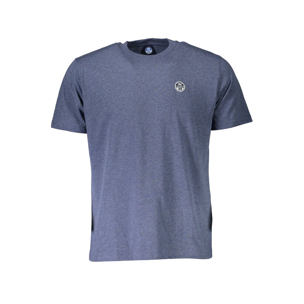 North Sails Blue Cotton Men T-Shirt - ClickThatClicks 