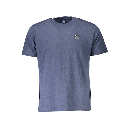 North Sails Blue Cotton Men T-Shirt - ClickThatClicks 