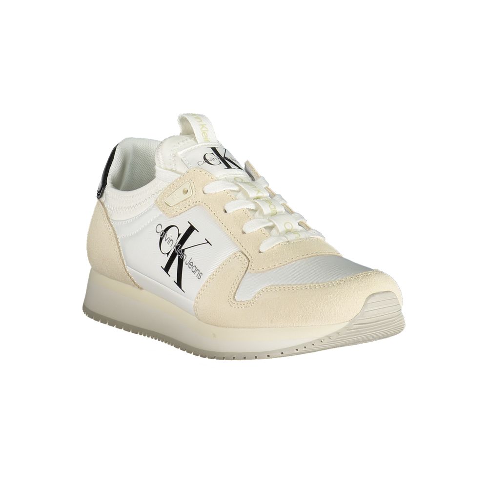 Calvin Klein Bianco Polyurethane Women Sneaker - ClickThatClicks 