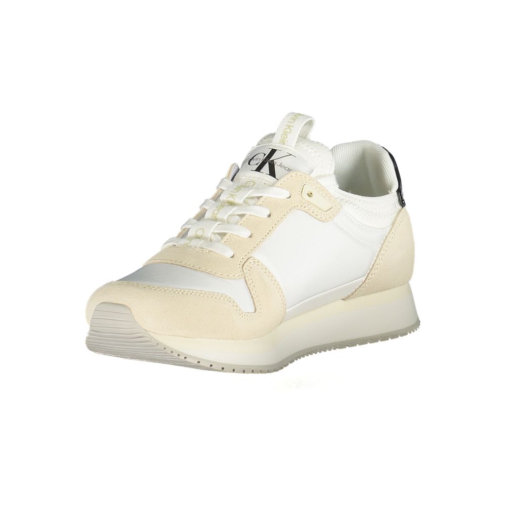 Calvin Klein Bianco Polyurethane Women Sneaker - ClickThatClicks 