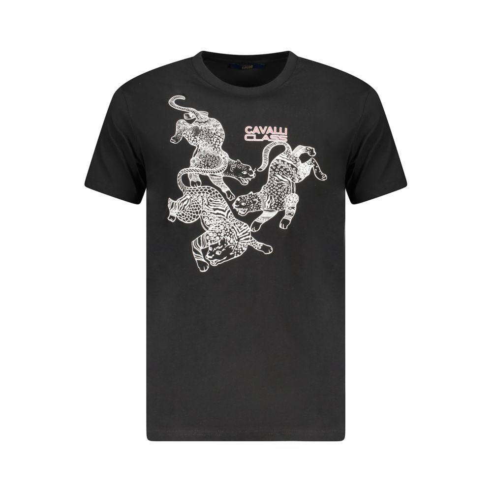 Cavalli Class Black Cotton Men's T-Shirt - ClickThatClicks 