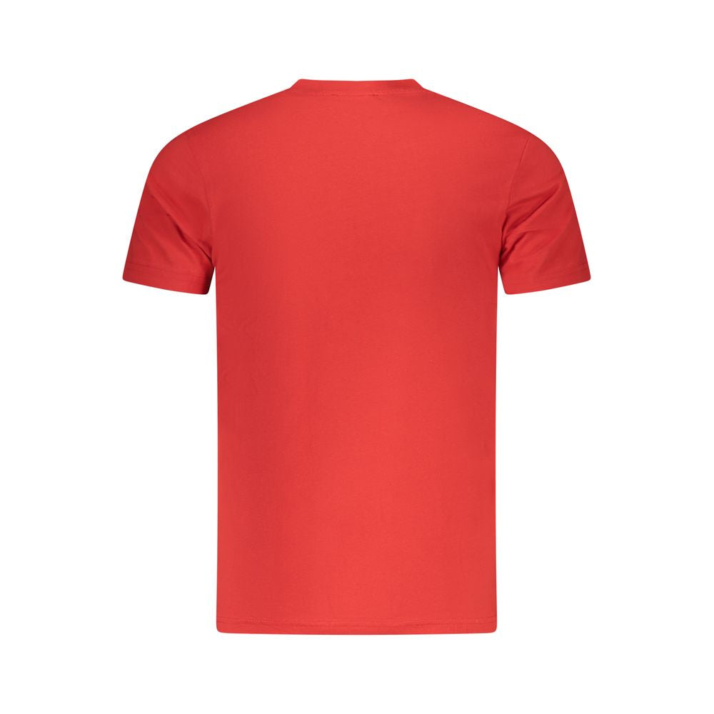Cavalli Class Red Cotton Men T-Shirt - ClickThatClicks 