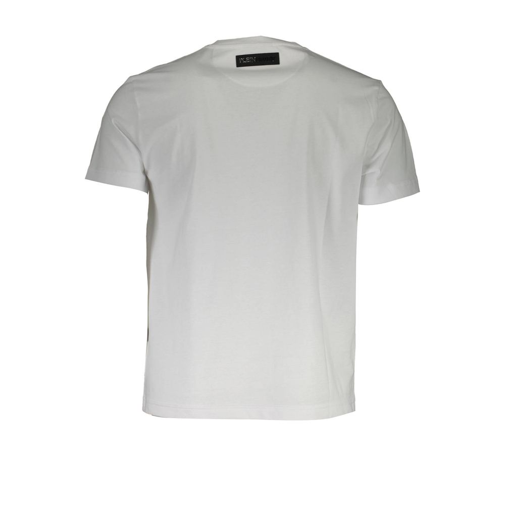 Plein Sport White Cotton Men's T-Shirt - ClickThatClicks 