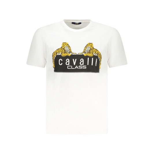 Cavalli Class White Cotton Men's T-Shirt - ClickThatClicks 