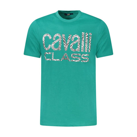 Cavalli Class Verde Cotton Men T-Shirt - ClickThatClicks 