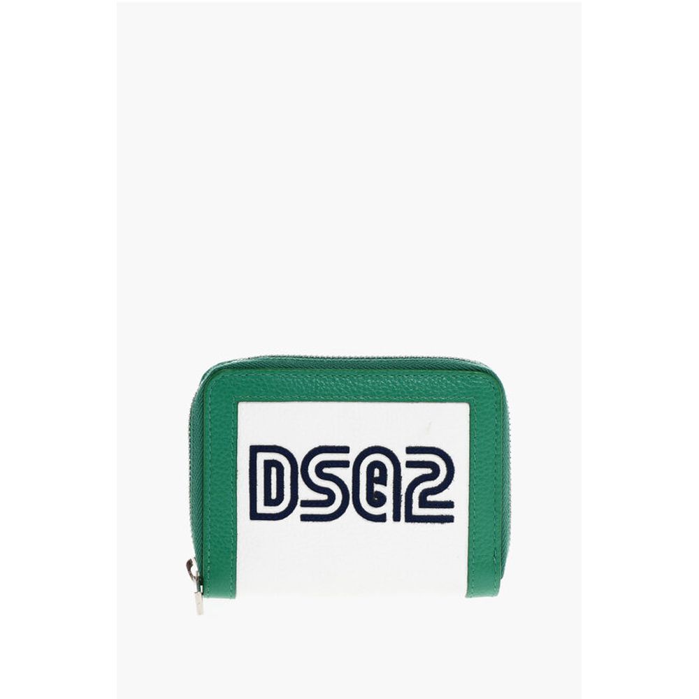 Dsquared² Textured Leather Wallet with Zipped Closure