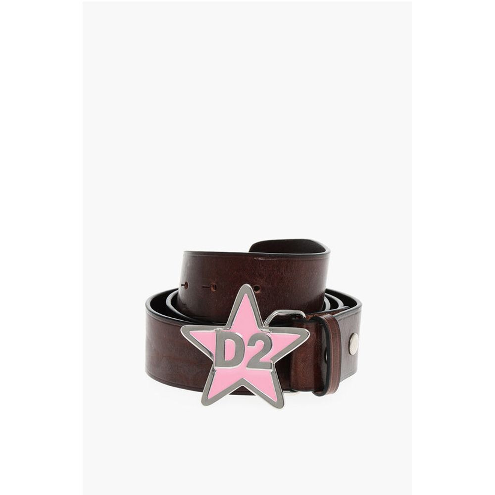 Dsquared² Leather D2 STAR Belt 40mm