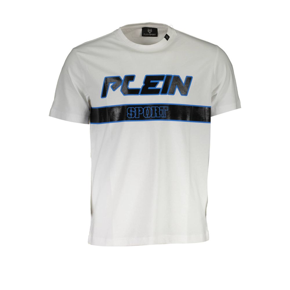 Plein Sport White Cotton Men's T-Shirt - ClickThatClicks 