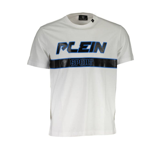 Plein Sport White Cotton Men's T-Shirt - ClickThatClicks 