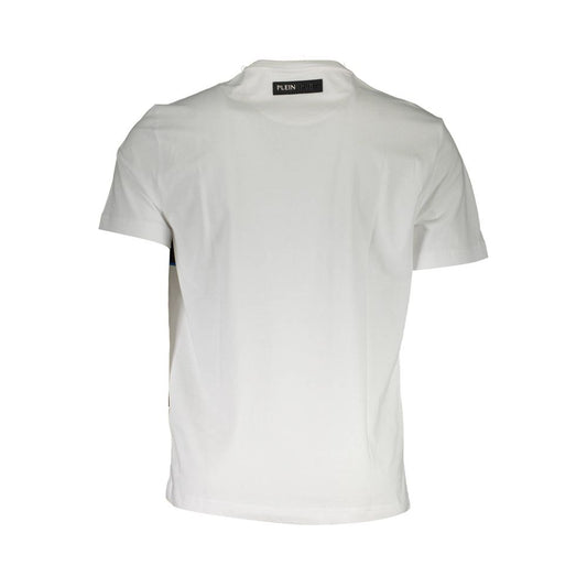 Plein Sport White Cotton Men's T-Shirt - ClickThatClicks 