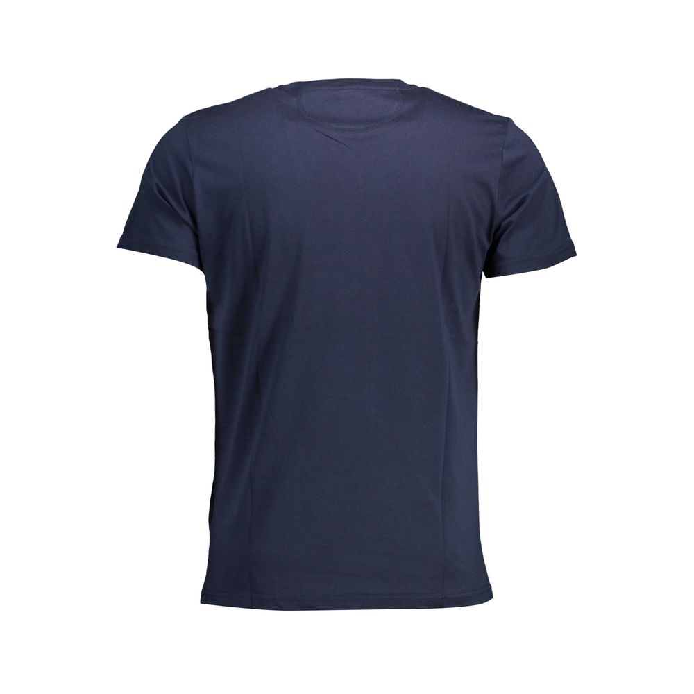 La Martina Chic Crew Neck Cotton Tee in Blue - ClickThatClicks 