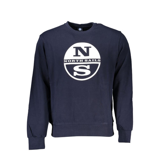 North Sails Blue Cotton Men Sweater - ClickThatClicks 