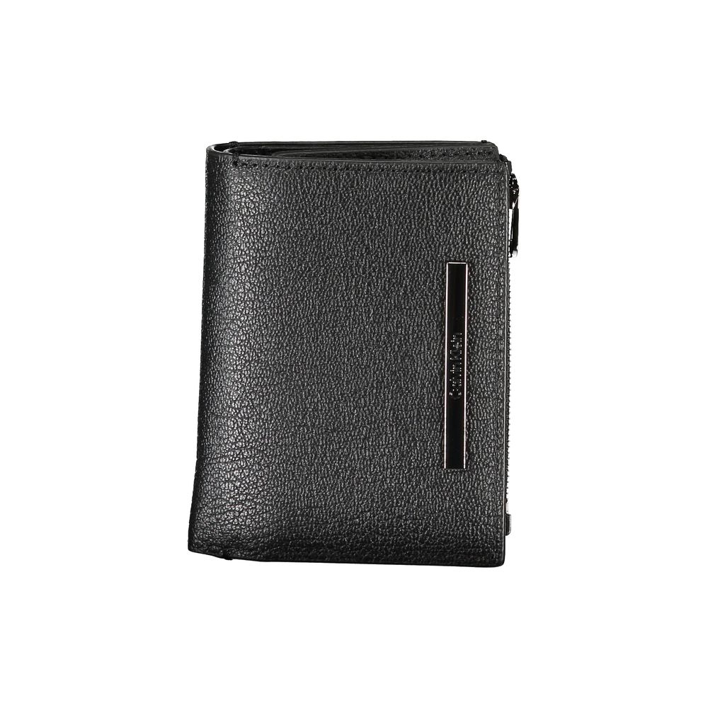 Calvin Klein Sleek Black Leather Wallet with Coin Purse - ClickThatClicks 