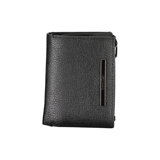 Calvin Klein Sleek Black Leather Wallet with Coin Purse - ClickThatClicks 