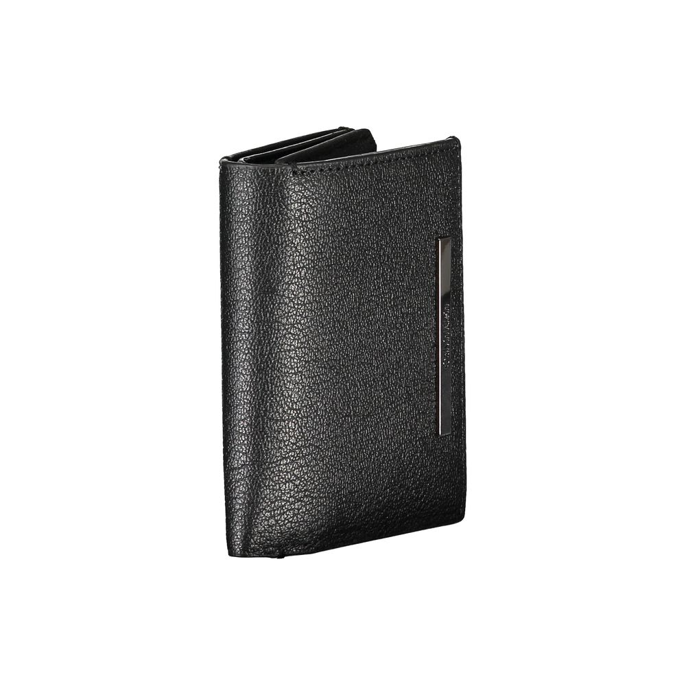 Calvin Klein Sleek Black Leather Wallet with Coin Purse - ClickThatClicks 