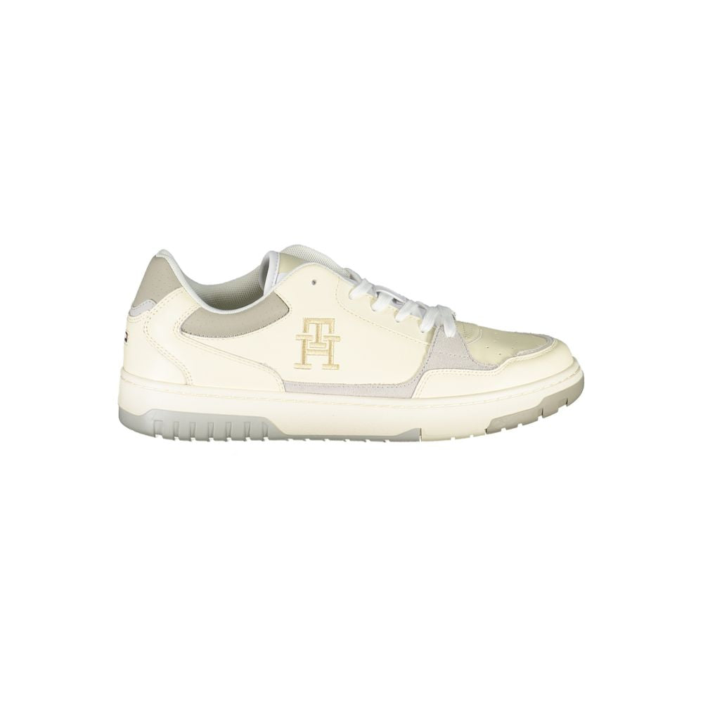 Tommy Hilfiger Beige Sports Sneakers with Unique Embroidery - ClickThatClicks 