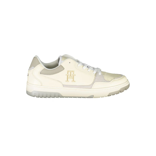Tommy Hilfiger Beige Sports Sneakers with Unique Embroidery - ClickThatClicks 
