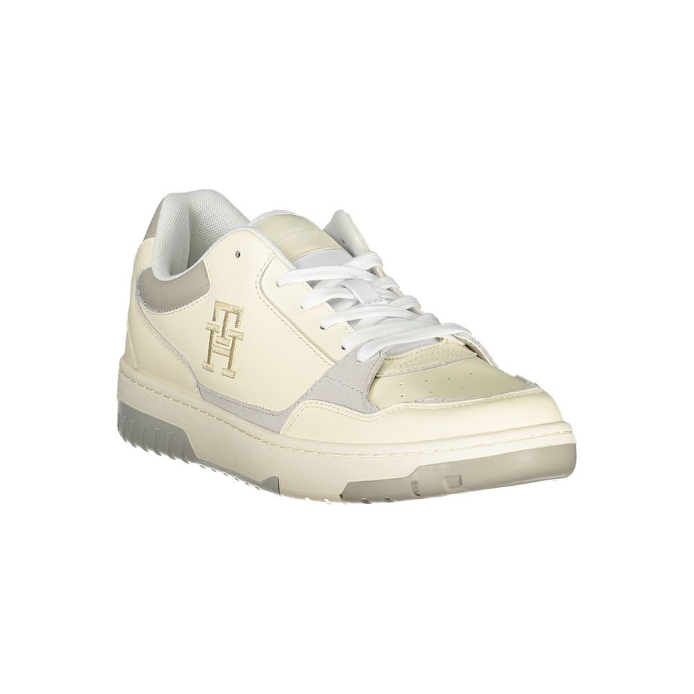 Tommy Hilfiger Beige Sports Sneakers with Unique Embroidery - ClickThatClicks 
