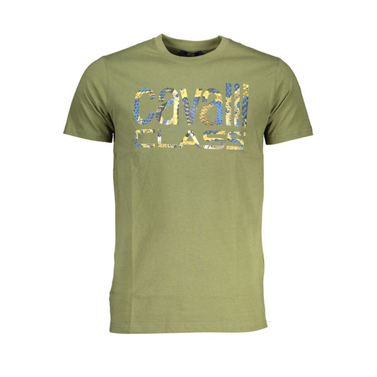 Cavalli Class Verde Cotton Mens T-Shirt - ClickThatClicks 