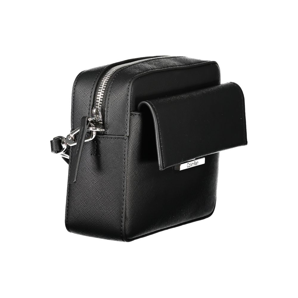 Calvin Klein Black Polyurethane Women's Shoulder Bag - ClickThatClicks 