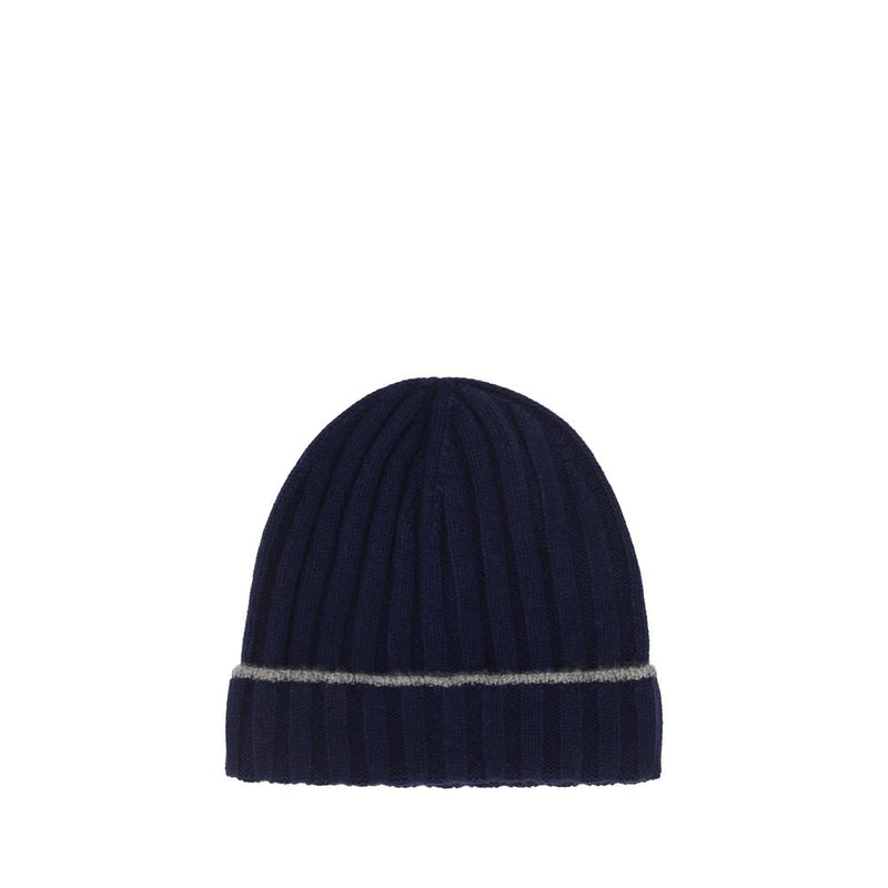 Brunello Cucinelli Blue Cashmere Beanie