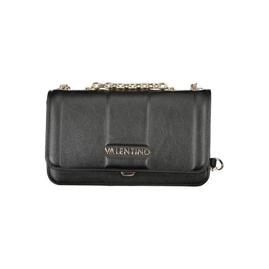 Mario Valentino Black Polyurethane Women Shoulder Bag - ClickThatClicks 