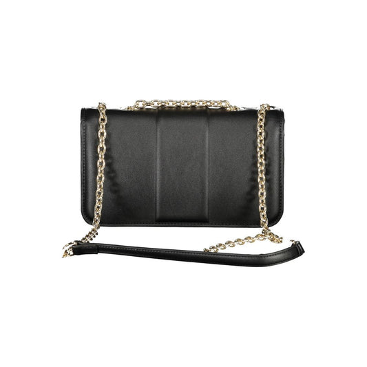 Mario Valentino Black Polyurethane Women Shoulder Bag - ClickThatClicks 
