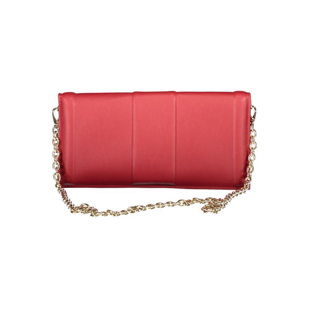 Mario Valentino Rosso Polyurethane Women Clutch - ClickThatClicks 