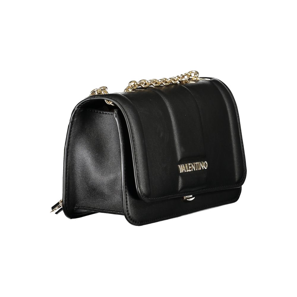 Mario Valentino Black Polyurethane Women Shoulder Bag - ClickThatClicks 