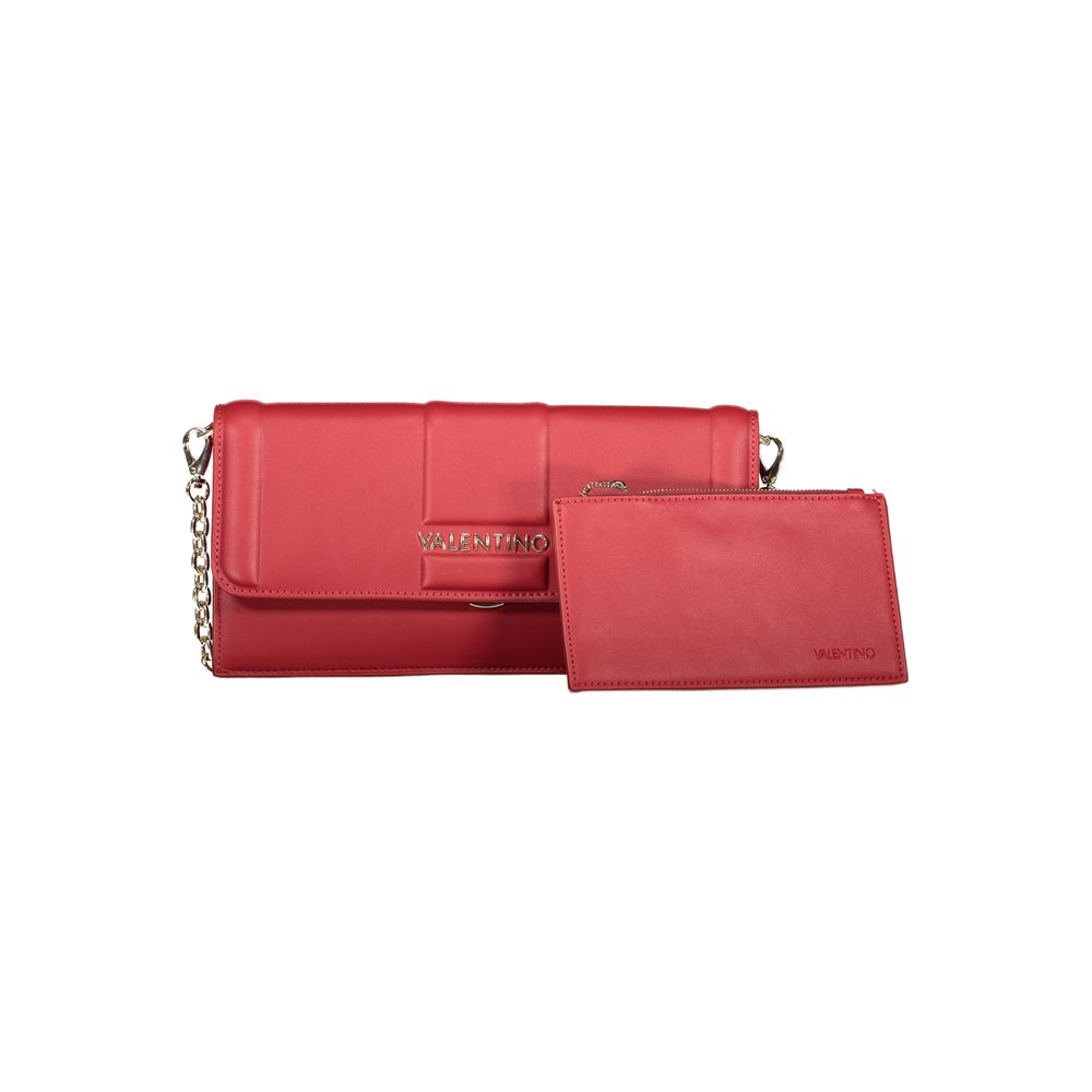 Mario Valentino Rosso Polyurethane Women Clutch - ClickThatClicks 
